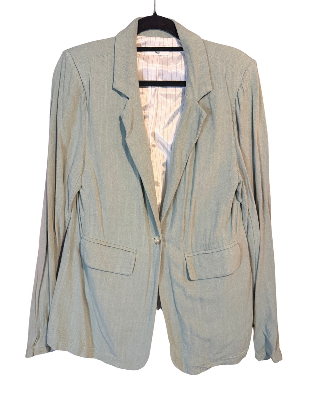 Amalli Talli Tall Blazer | Sea Foam Green | Medium | Single Button Work Chic
